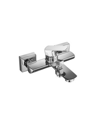 China Chrome Brass Wall Mounted Bathroom Mixer Taps 3 Years Warranty for sale
