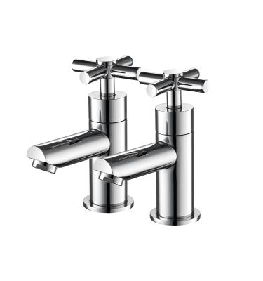 China Beautiful Double Handle Mixer Tap Bathroom Faucet Tap 3 Years Material for sale