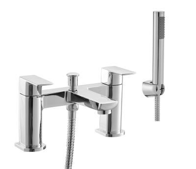 China Two Handle Shower Faucet Taps , Modern Polished Brass Bathroom Taps for sale