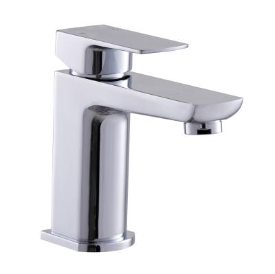 China Simple Stylish Contemporary Bath Mixer Taps Brass Chrome Finish for sale