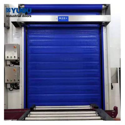 China 3*4.5m Cold Room High Speed Door PVC Fabric 2.0m/s Fast Rolling Door 0.75KW Motor for sale