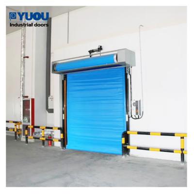 China Sandwich Fabric High Speed Rolling Door Freezer Cold Storage With Heating Device for sale