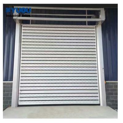 China Security 8m Fire Resistant Roller Shutters Doors 2.0m/s Fast Opening Aluminum Spiral for sale