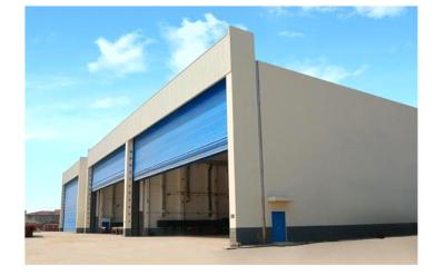 China Temporary 380V 50HZ Airplane Hangar Doors With Wire Rope Hoist And Safety Sensor for sale