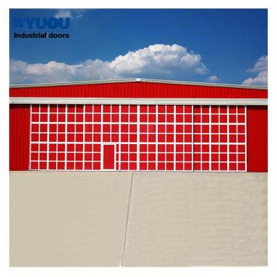 China Large Industrial Hangar Doors 380V Electric Army 100m Width 23DB Soundproof for sale