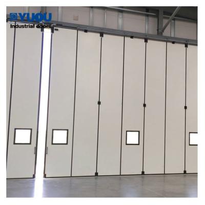 China Revolving Bifold Aircraft Hangar Door Automatic 0.8mm Steel Plate PLC system for sale