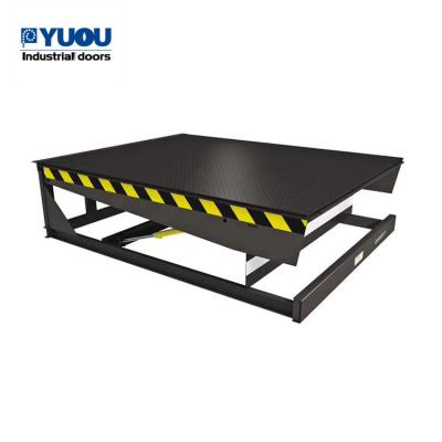 China 500mm Fixed Loading Dock Leveler Electrical 10tons anti skate steel plate customized for sale