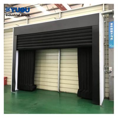 China Galvanized 3.4m Loading Dock Shelters 600mm Frame Blue Giant Dock Seals for sale