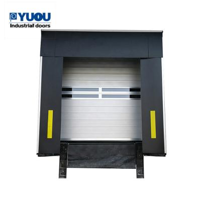 China Steel Frame Loading Dock Seals 3mm Spring Balance PVC wearproof Retractable Shelter for sale