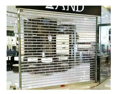China Modern Clear Shutter Polycarbonate Roller Door Finished 6m Height Stainless Steel for sale