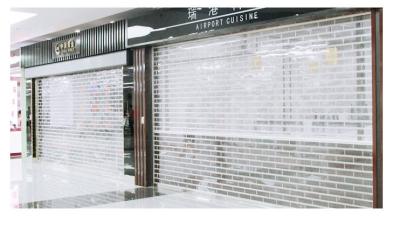 China Full View Commercial Glass 8x6 Roll Up Door 50DB Soundproof Automatic Roller Doors for sale
