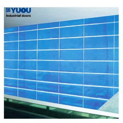 China Blue Fireproof PVC Roller Shutter Door Fabric Curtain 50HZ For Supermarket for sale