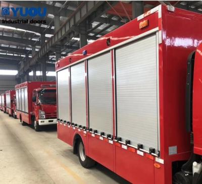 China Aluminum Automatic Fire Truck Roll Up Doors Open Style soundproof RAL colour for sale