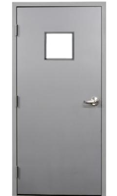 China 1 2 3 Hours Metal Security Fire Rated Steel Door 50mm Panel 115mm Depth With Hinges for sale