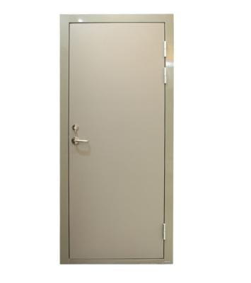 China School Fire Rated Security Door Galvanized Steel Safety Door 1.5mm leaf RAL Color for sale