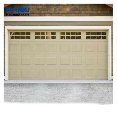 China Remote Control 6m Sectional Overhead Garage Door Electric Steel Insulated Automatic for sale
