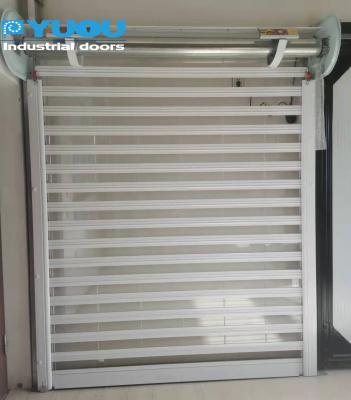 China Commercial Crystal Polycarbonate Roller Shutter Doors PC Material Clear Design for sale