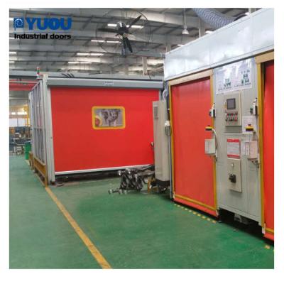 China Folding Fabric Curtain Pvc Roller Door Industrial for Robotic Welding Room for sale