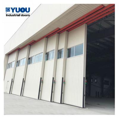 China Aluminum Alloy Sliding Panel Aircraft Hangar Door Large Automatic Industrial for sale
