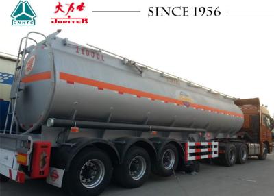 China 33000 Liters Bulk Tanker Trailer , Tri Axle Tanker Trailer With Airbag Suspension for sale
