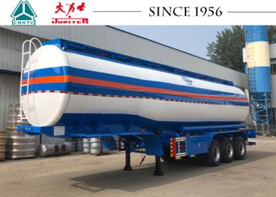 China 42000 Liters Tri Axle Trailer , Diesel Fuel Trailer With Super Single Tires for sale