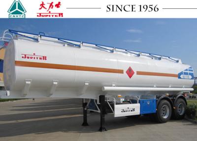 China 24000 Liters Fuel Transport Trucks , Two Axle Trailer With Spring Suspension for sale