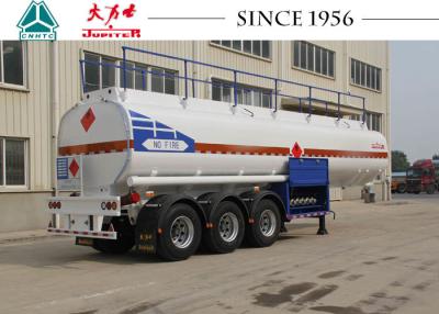 China 40000 Liters 3 Axles Fuel Tanker Trailer Carbon Steel Body For Wet Cargo Transport for sale