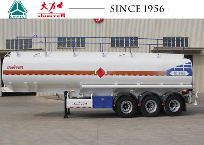 China Durable Fuel Transfer Tank Trailer , Three Axle Trailer 40000 Liters Capacity for sale