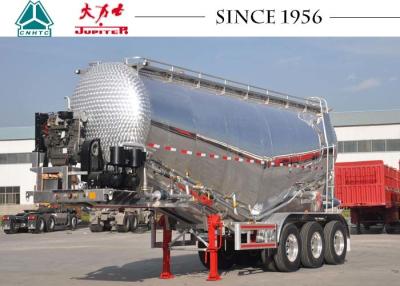 China Lightweight Cement Tanker Truck , Aluminum Tanker Trailer With Engine for sale
