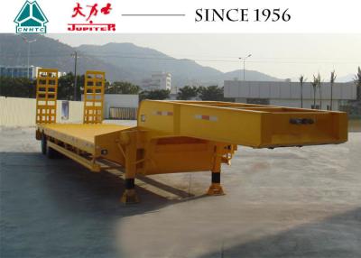 China 30 Tons 2 Axles Custom Lowboy Trailers Flat Deck Type With Spring Suspension for sale