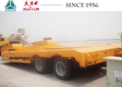 China 40 Tons 2 Axles Low Bed Trailer Flat Deck Type For Carrying Heavy Equipments for sale