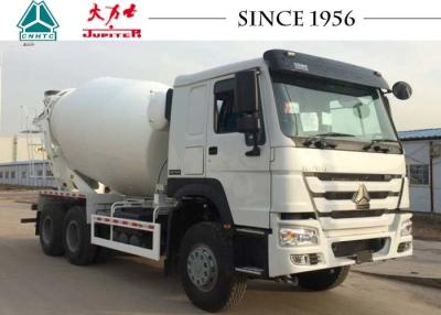 China HOWO Truck Mounted Concrete Mixers , Ready Mix Cement Trucks 8 CBM Capacity for sale