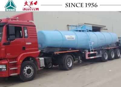China 40 Tons Sulfuric Acid Tanker Truck , Chemical Road Tankers With Airbag Suspension for sale