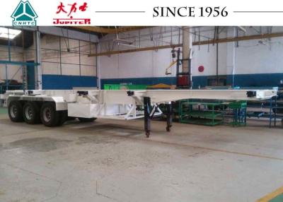 China 50000 Kgs Payload Skeletal Container Trailer 40 FT Tri Axle With Fuwa Suspension for sale