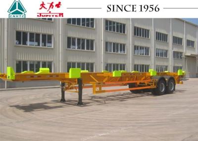 China Heavy Duty 50 Tons Skeletal Container Trailer 12420*2480*1540 Dimension for sale