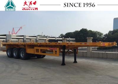 China Durable 40 FT 3 Axles Flatbed Trailer For Bulk Cargo Transport for sale