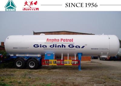 China Durable 2 Axle LPG Tank Trailer 11120*2500*4000 Dimension Cylindrical Shape for sale