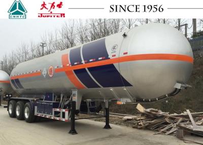 China Tri Axle LPG Tank Trailer , LPG Transport Trailer 30-60 CBM Capacity for sale