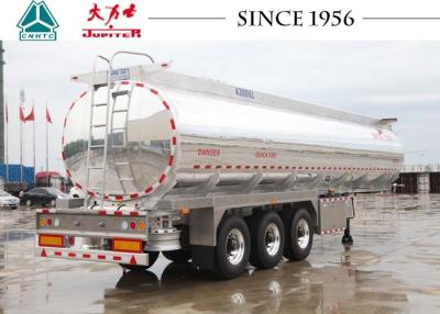 China Light Weight Aluminum 45000 Liters Fuel Tanker Trailer With Bottom Loading for sale