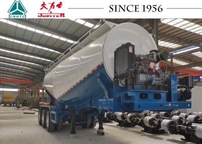 China 45 CBM Bulk Cement Tanker Trailer , Cement Bulker For Cement Distribution for sale
