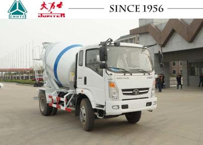 China SINOTRUK HOWO 3CBM 4X2 Concrete Mixer Truck , White Cement Mixture Truck for sale