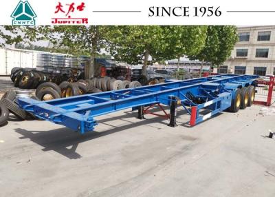China 40FT 3 Axle Skeleton Chassis Trailer , Skeletal Container Trailer For Transportation for sale