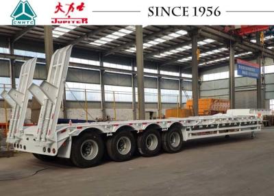 China 4 Axle 80 Tons 20/30/40FT Low Bed Truck Trailer With Spring Suspension for sale