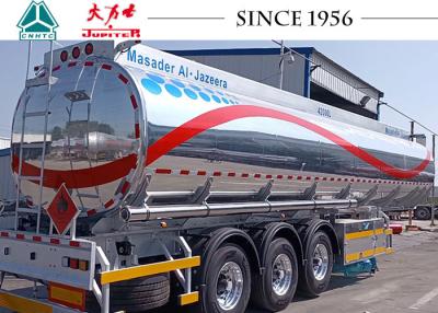 China 42 CBM Aluminum Alloy Fuel Tanker Trailer With 6 Compartments for sale