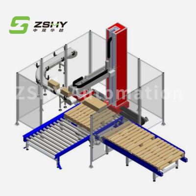 China Column Stacker Automatic Palletizing Machine Cardboard Box Palletizer 1600mm for sale