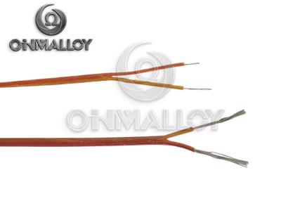 China 0.25mm Red / Yellow Thermocouple Cable Type K KX Extension Wire Anti Oxidizing for sale