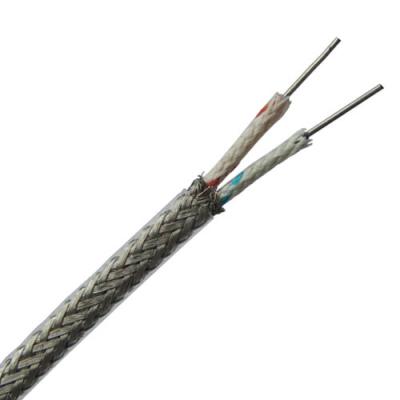 China SWG 25 Fiberglass Steel Braided High Temperature Thermocouple Extension Wire K Type for sale