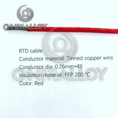 China RTD Cable Tinned Copper Wire 0.26mmx49 Cores FEP Coat 200 Degree for sale