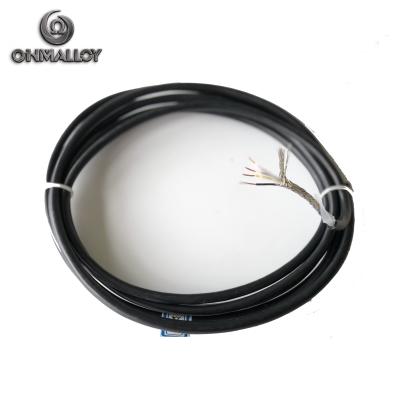 China 4 Wires Silicone Rubber RTD PT100 Thermocouple Sensor  Armored Cable For Temperature Detector for sale