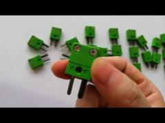 Miniature Thermocouple Type K Connector Plug IEC Chromel Alumel Tab High Accuracy